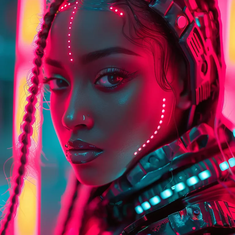Cyberpunk woman